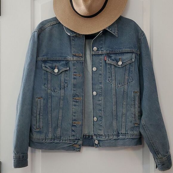 LEVI WOMENS SMALL LIGHT WASH DENIM JACKET - Picture 11 of 11